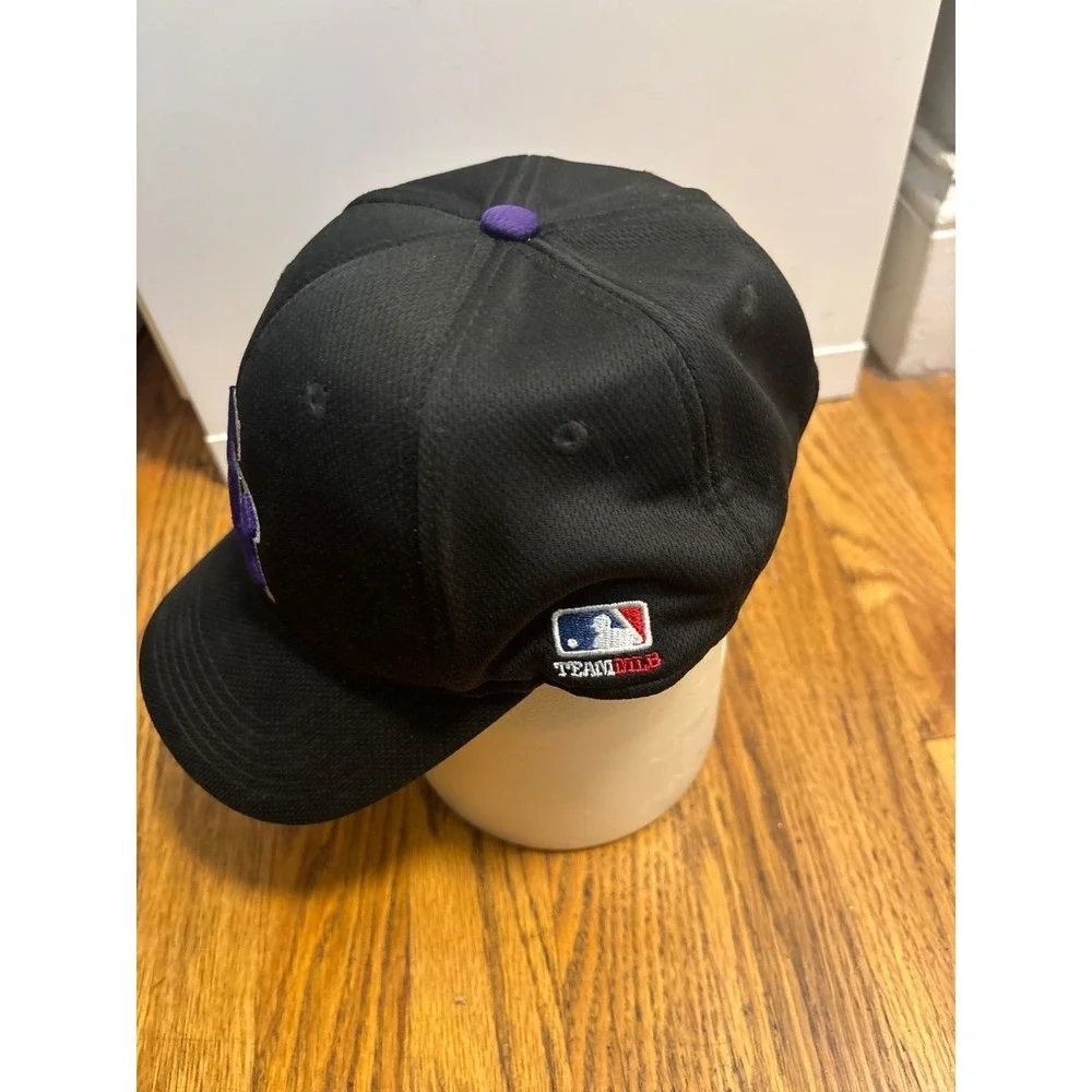 Colorado Rockies MLB Baseball Hat OC Sports Black Purple Adjustable‎ OSFM Cap